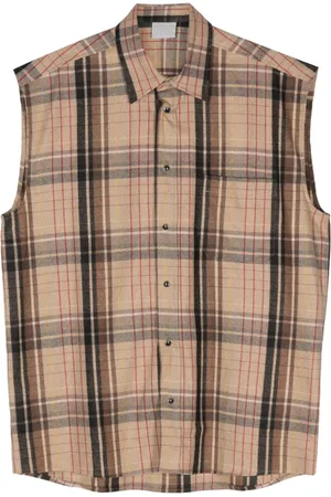 VTMNTS Camisa con motivo de cuadros tartán