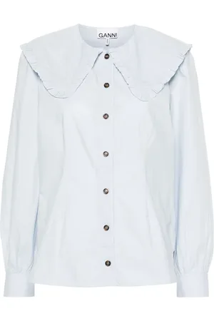 Ganni Camisa con cuello puritano