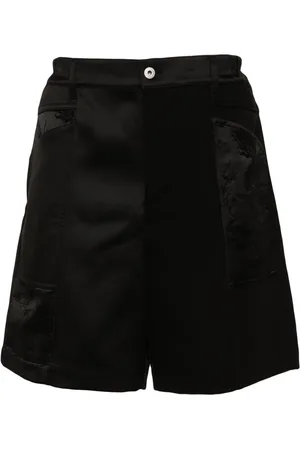 Feng Chen Wang Bermudas con diseño patchwork y dragón en jacquard
