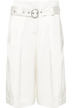 Jil Sander Shorts satinados con tiro alto
