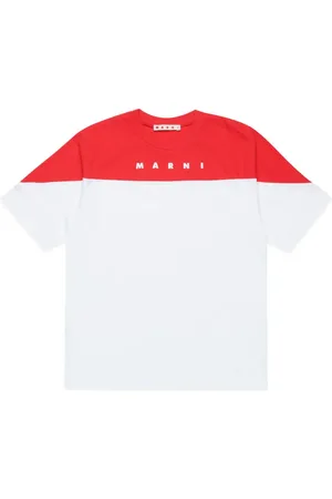 Marni Playera con diseño de dos tonos y logo estampado