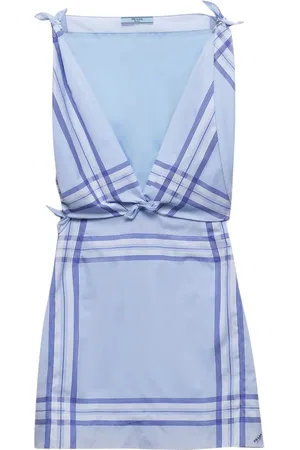 Prada Vestido corto con motivo de cuadros