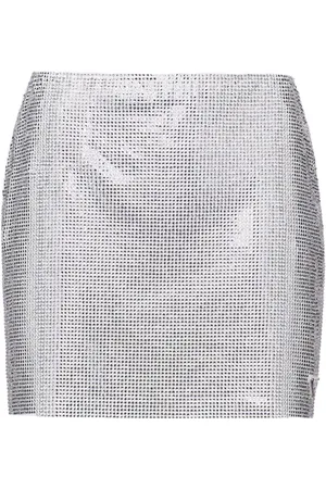 Prada Falda corta con detalles de cristal