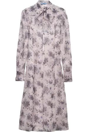 Prada Vestido midi con estampado floral