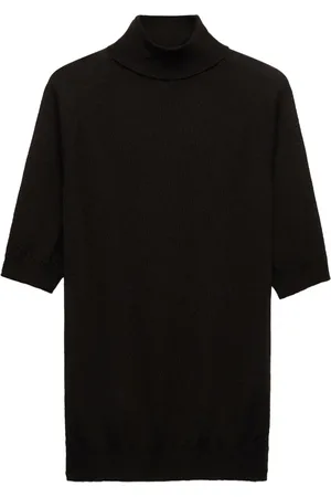 Prada Top tejido de cachemira con cuello vuelto