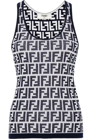 Fendi Top tejido con logo FF en jacquard