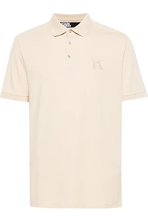 Karl Lagerfeld Playera tipo polo con logo bordado