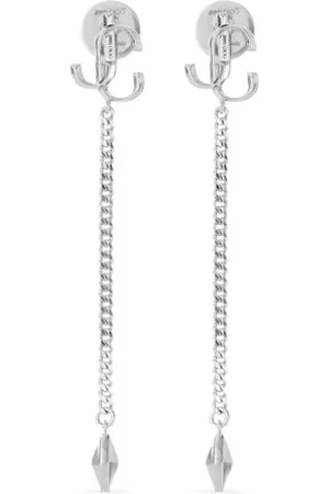 Jimmy Choo Aretes con letras del logo
