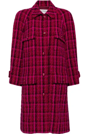 CHANEL Abrigo de tweed con mangas raglán 1995