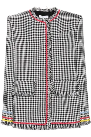 Msgm Blazer con botones y cuadros estampados