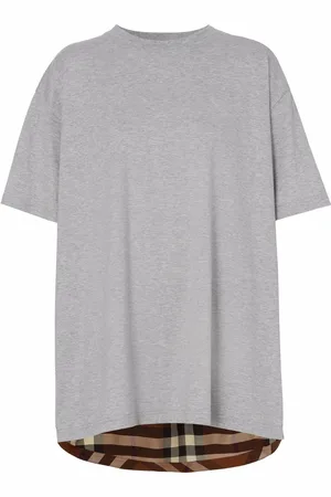 Burberry Playera con panel a cuadros
