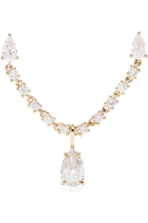 Anita Arete Pear en oro amarillo de 18kt con diamantes