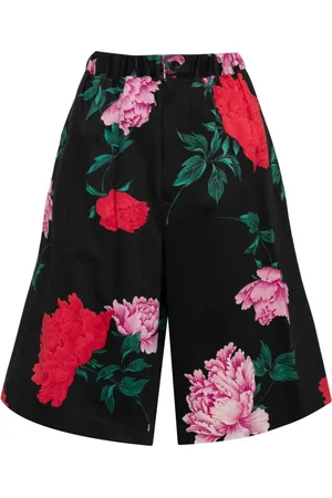 YOHJI YAMAMOTO Bermudas anchas con estampado floral