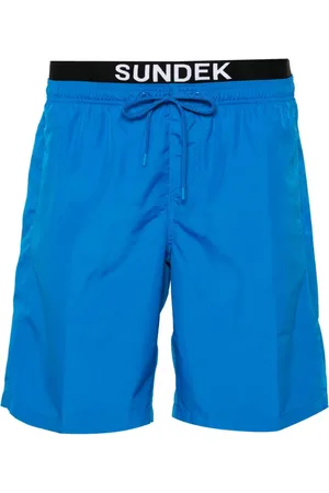 Sundek Shorts de playa a capas con aplique del logo
