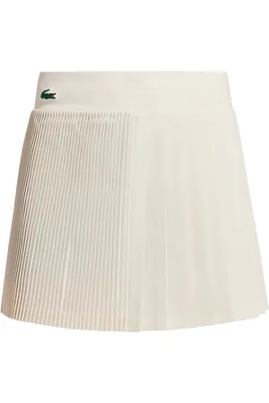 Lacoste Falda corta plisada con logo bordado