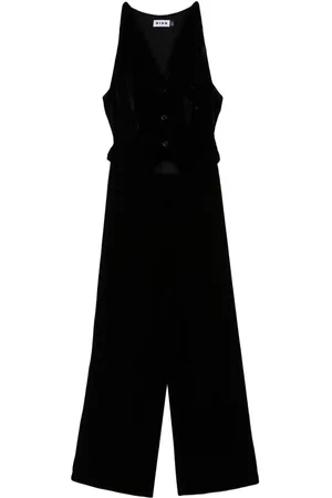 RIXO London Jumpsuit de terciopelo ancho