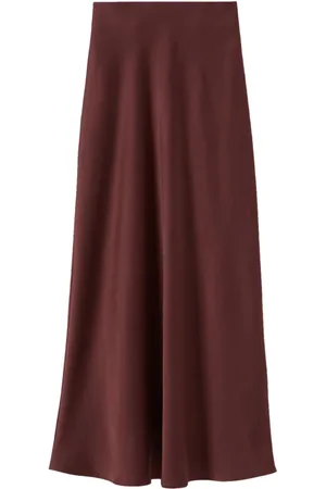 Claudie Pierlot Falda midi con efecto satinado