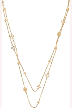 Tory Burch Collar de cadena con dijes del logo