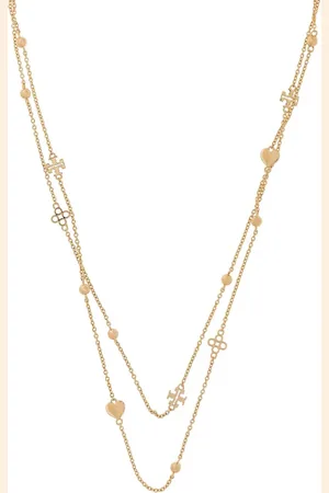 Tory Burch Collar de cadena con dijes del logo
