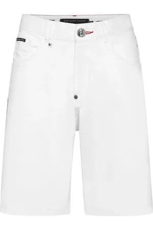 Philipp Plein Shorts de mezclilla con detalle de parche