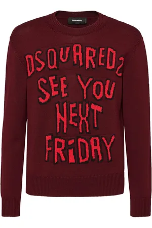 Dsquared2 Suéter tejido con logo en intarsia