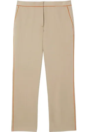 Burberry Pantalones capri con ribete en contraste