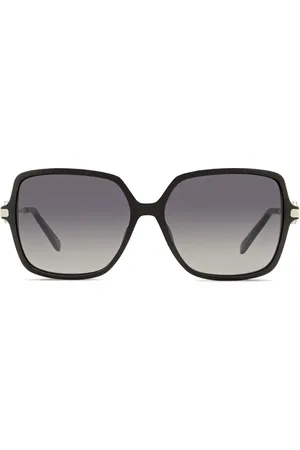 Omega Lentes de sol con armazón cuadrada y brazos esculpidos