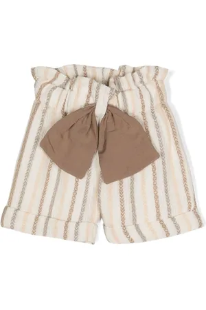 LA STUPENDERIA Shorts bordados con motivo asimétrico