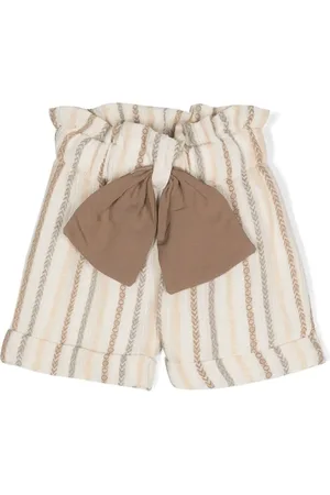 LA STUPENDERIA Shorts bordados con motivo asimétrico