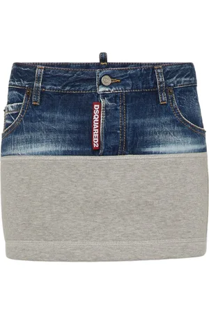 Dsquared2 Falda corta con telas en contraste