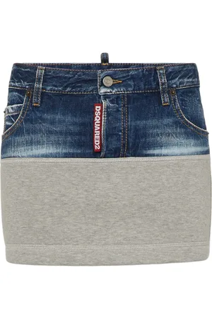 Dsquared2 Falda corta con telas en contraste