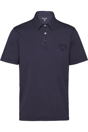 Prada Playera tipo polo con logo triangular