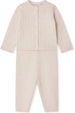 BONPOINT Set de dos pantalones tejidos de canalé