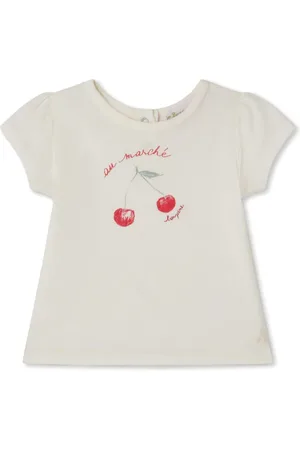 BONPOINT Playera Cira con cerezas estampadas