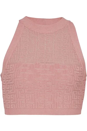 Balmain Top tejido con monograma PB