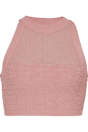 Balmain Top tejido con monograma PB