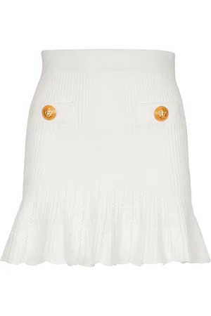 Balmain Falda corta con diseño tejido
