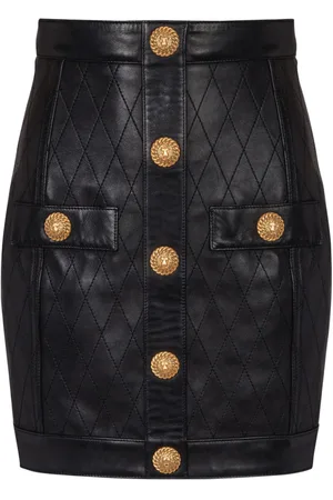 Balmain Falda corta con detalle de botones