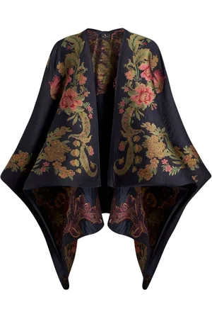 Etro Capa con motivo floral en jacquard