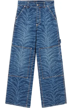 Stella McCartney Jeans cargo con estampado de tigre