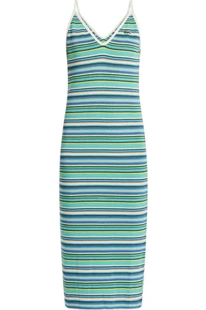 Lacoste Vestido midi con rayas estampadas