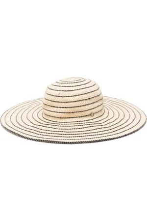 Ralph Lauren Sombrero de verano de paja con motivo de rayas