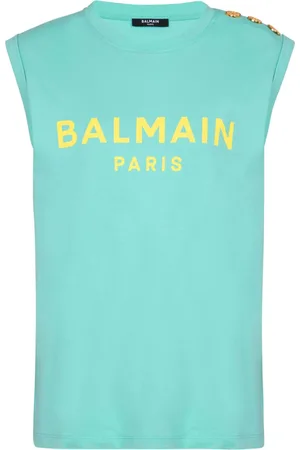 Balmain Top con logo estampado
