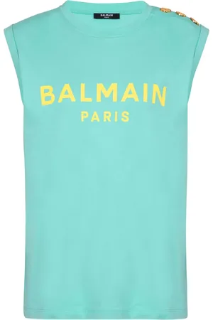 Balmain Top con logo estampado