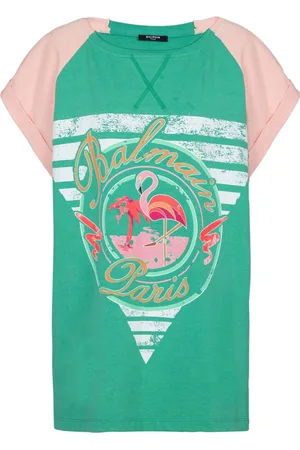 Balmain Playera con estampado Flamingo
