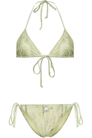 Acne Studios Bikini con estampado trompe l