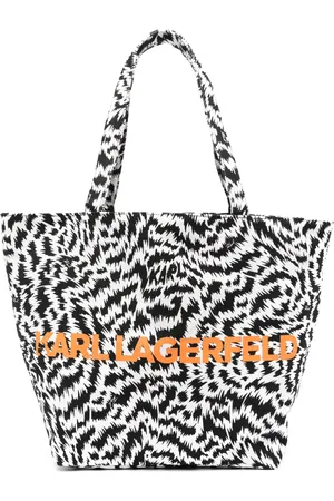 Karl Lagerfeld Tote con estampado de cebra