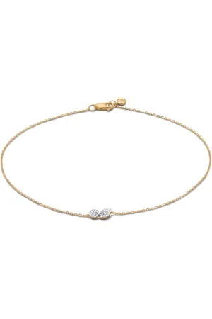 Monica Vinader Pulsera de cadena en oro amarillo de 14kt con diamante