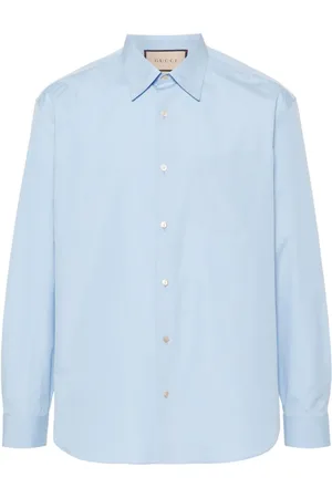 Gucci Camisa de popelina con logo bordado