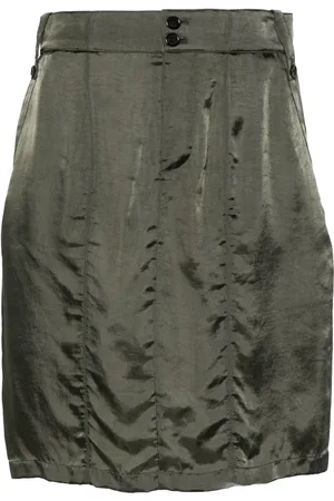 Saint Laurent Falda lápiz con efecto satinado